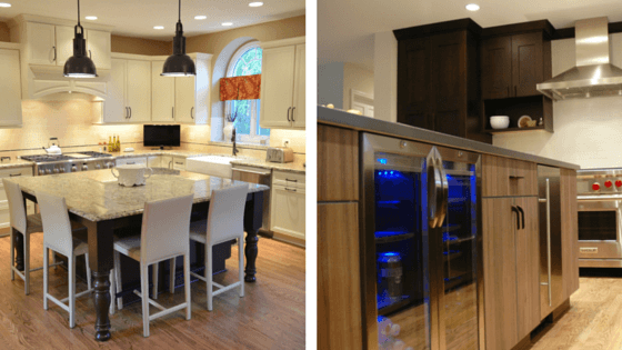 Gather around the kitchen island with seating arrangements