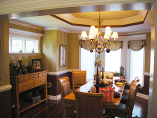 Dining room area used for expanded kitchen.