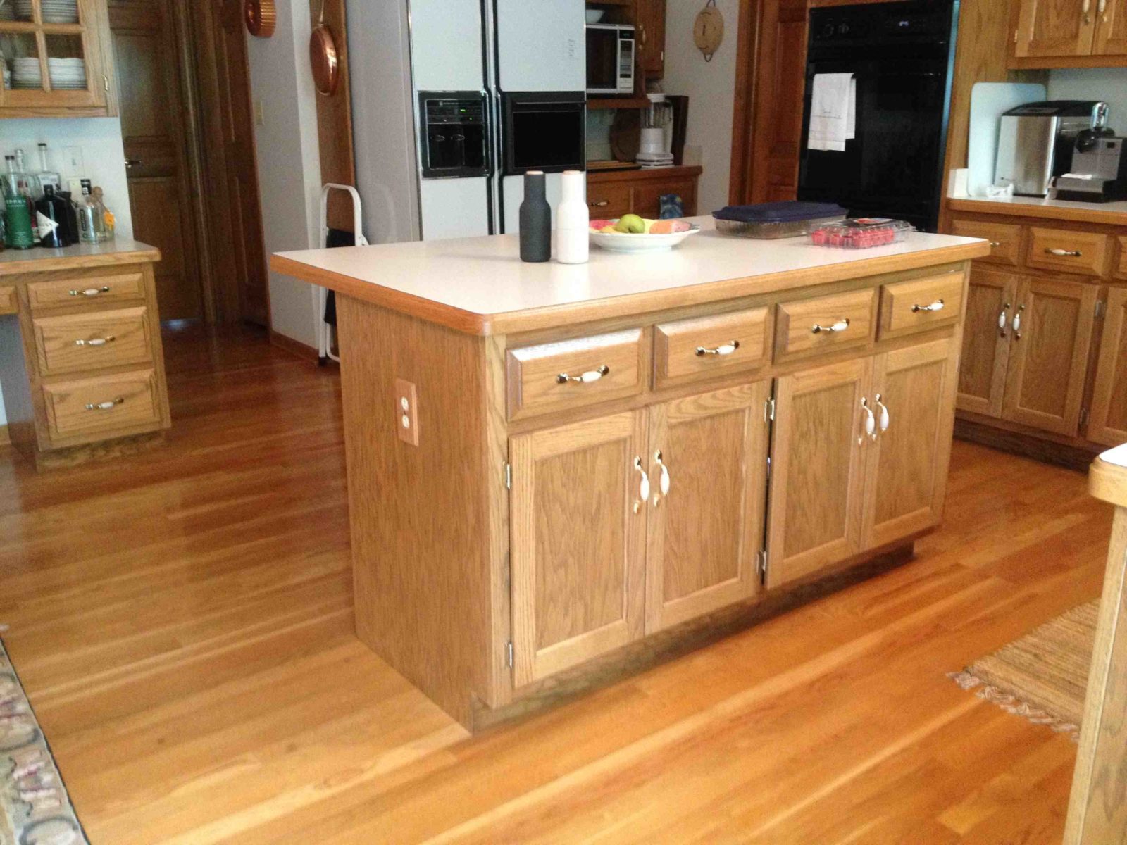 customized home kitchen island with cabinets and drawers