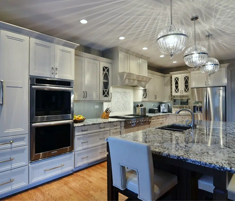 the kitchen master kitchen renovation globe pendant lighting over large island white cabinets