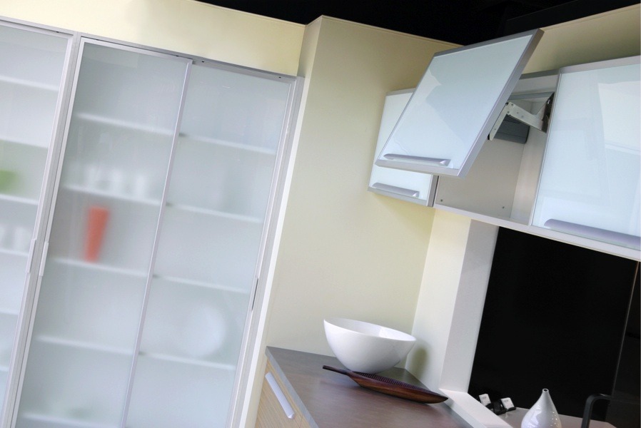 Pull-out and pop-up shelves