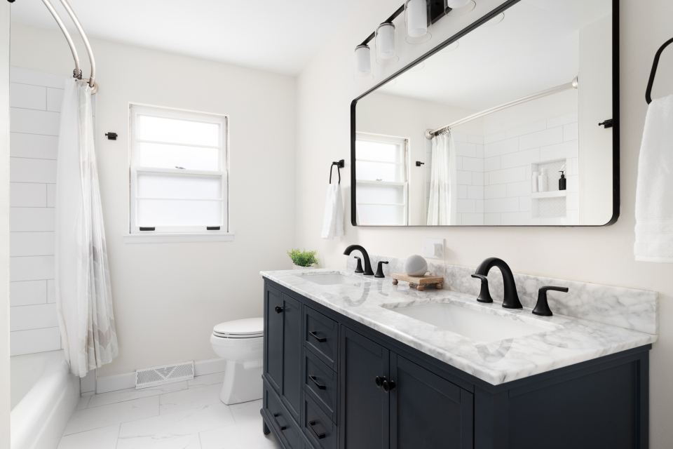 Modern farmhouse bathroom remodel