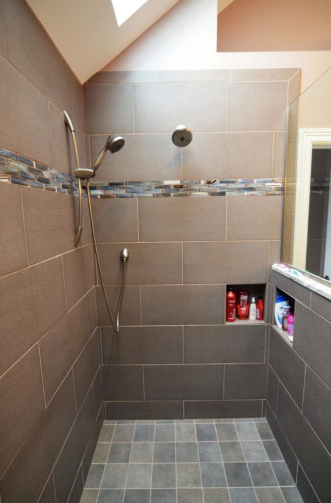 the kitchen master bathroom remodel open shower two shower heads