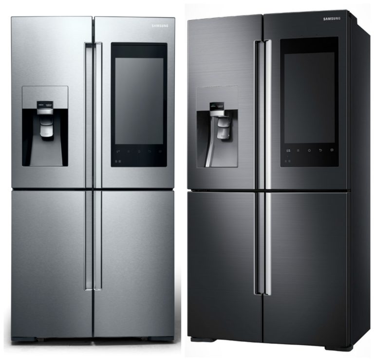 black stainless steel samsung smart bub refrigerator with the kitchen master renovations