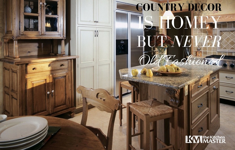 the kitchen master country décor is homey but never old fashioned cover photo