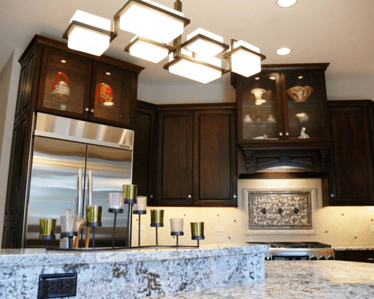 transitional-dark-kitchen-cabinets-lights