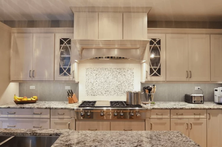 the kitchen master kitchen remodel hidden over the oven hood white cabinets tiles backsplash