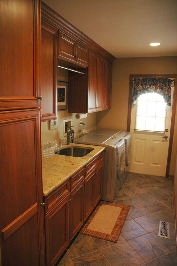 the kitchen master laundry room remodel chestnut cabinetry tile flooring