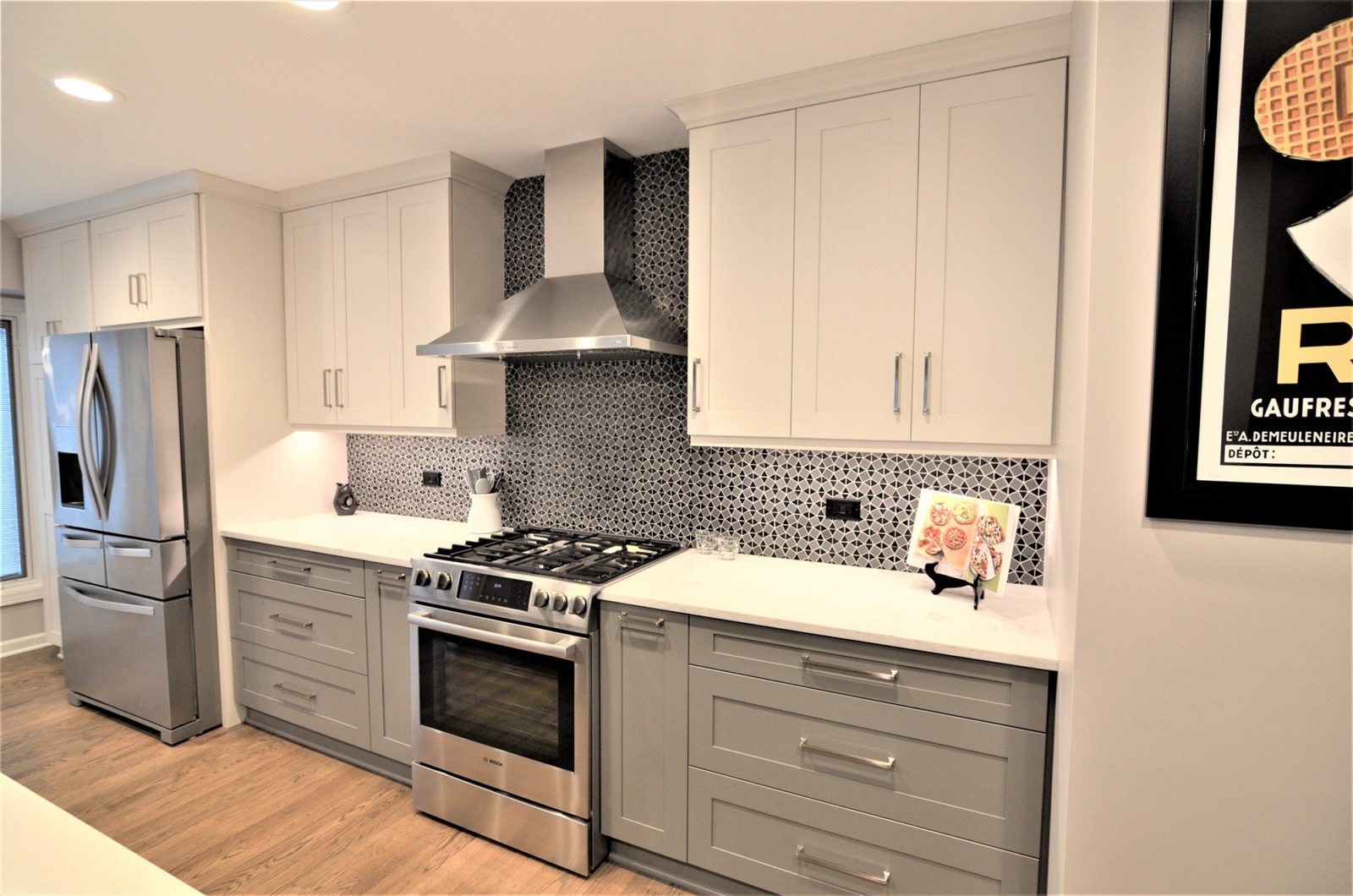 Modern kitchen remodel with two-tone cabinets