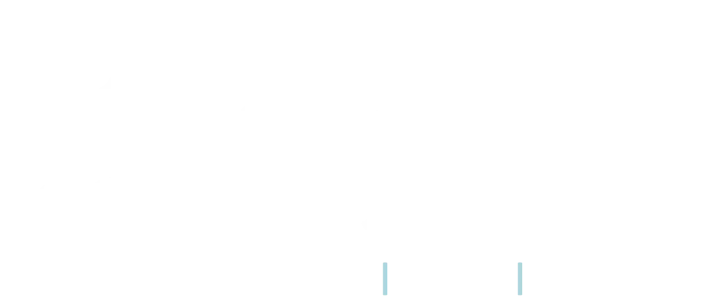 Words The Kitchen Master atop kitchens baths and interiors in white text next to logo on grey