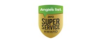 angie's list 2013 super service award logo awarded to the kitchen master