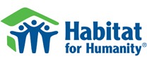 blue and green habitat for humanity logo on the kitchen master