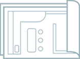 Simple illustration of interior design schmatics