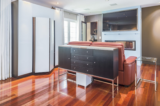 modern living room remodel from the kitchen master hardwood floors built in closet