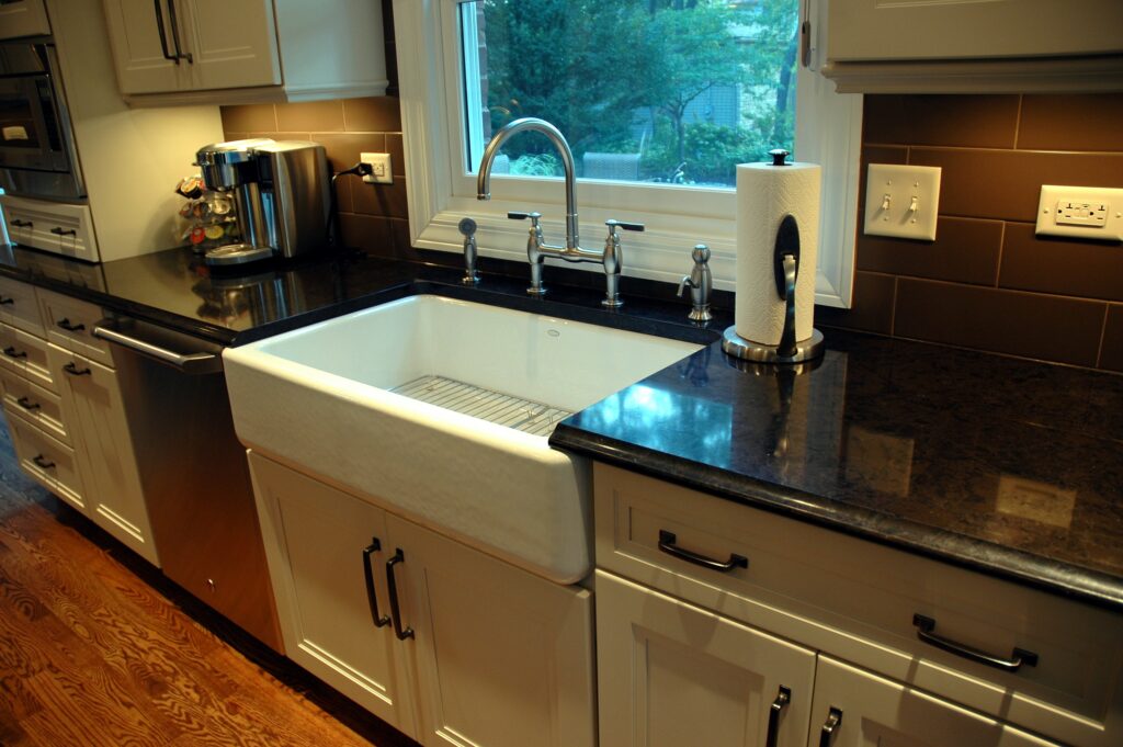 Custom kitchen with farm sink